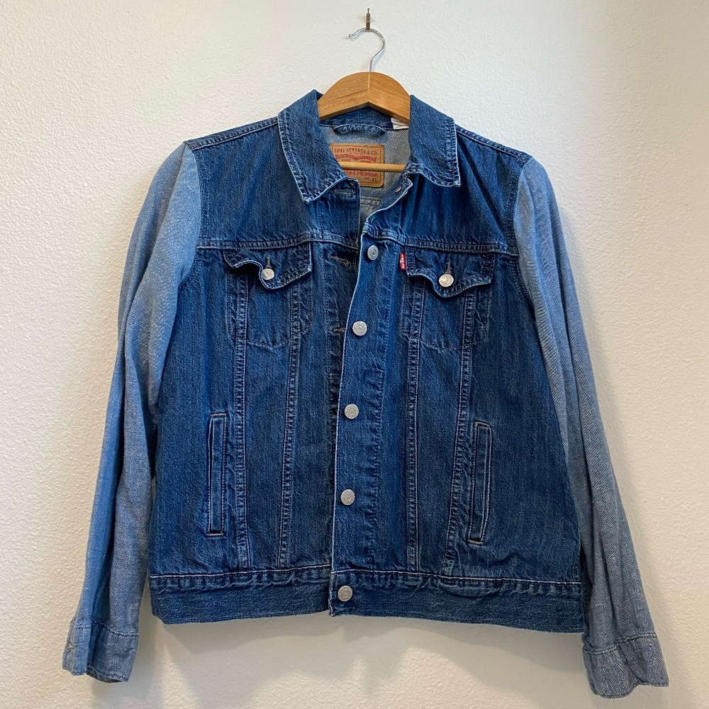 Levi's 2 Tone Denim and Cotton Jean Jacket
